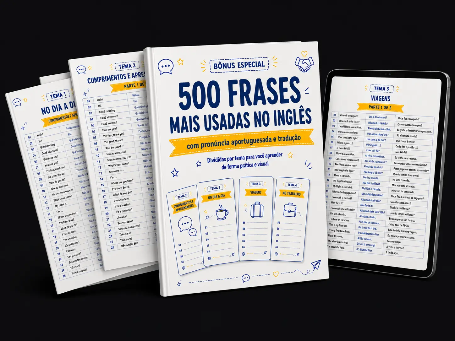 Guia de frases em inglês com pronúncia no celular