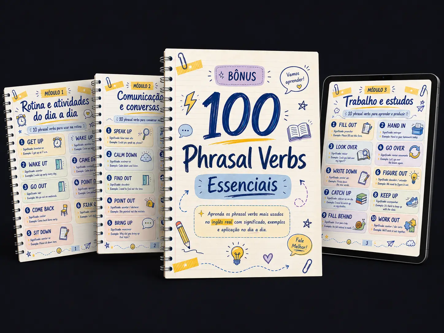 Planner diário de estudos de inglês