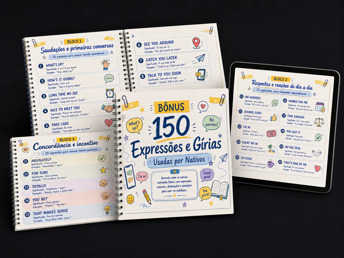Planner diário de estudos de inglês